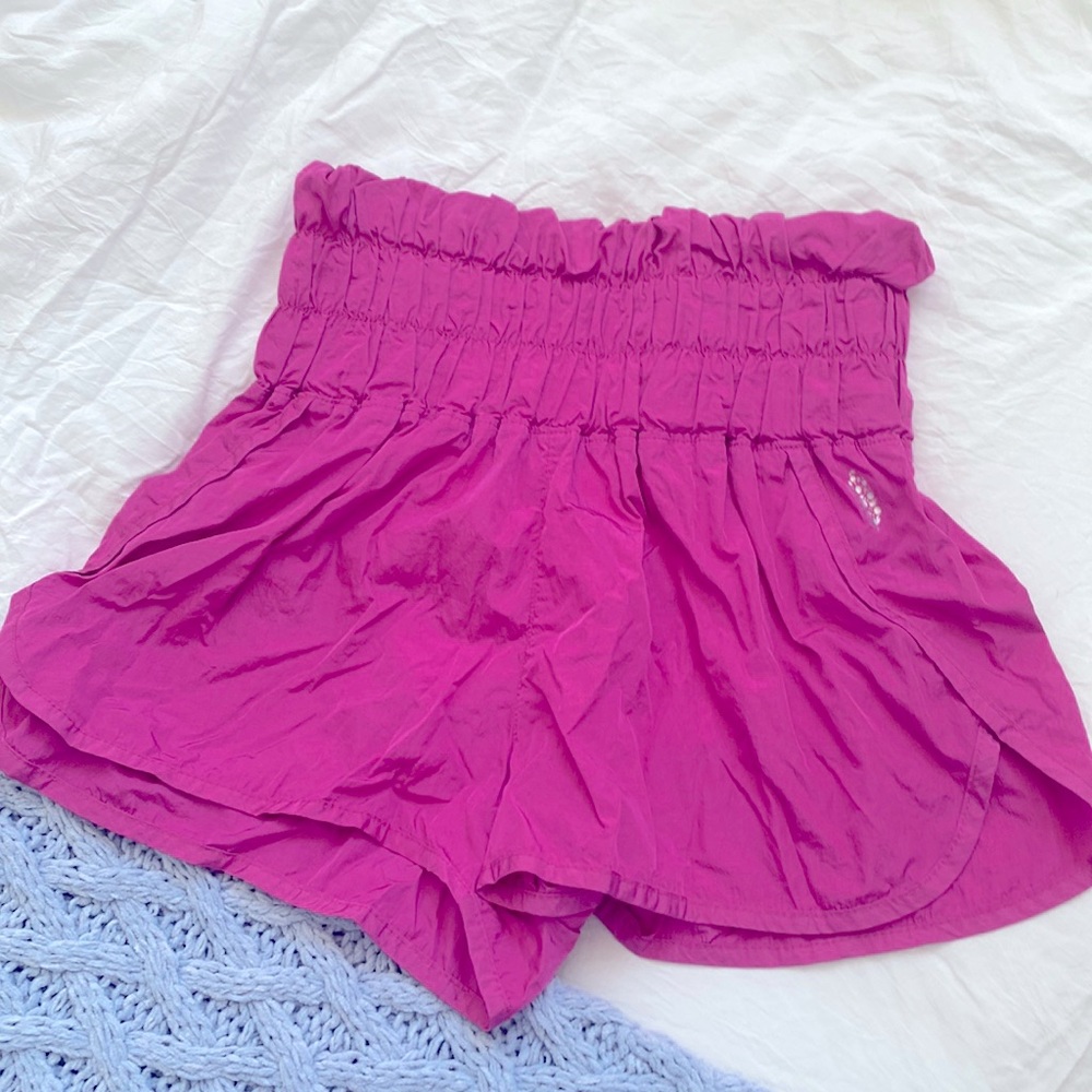 free people movement, pink, shorts